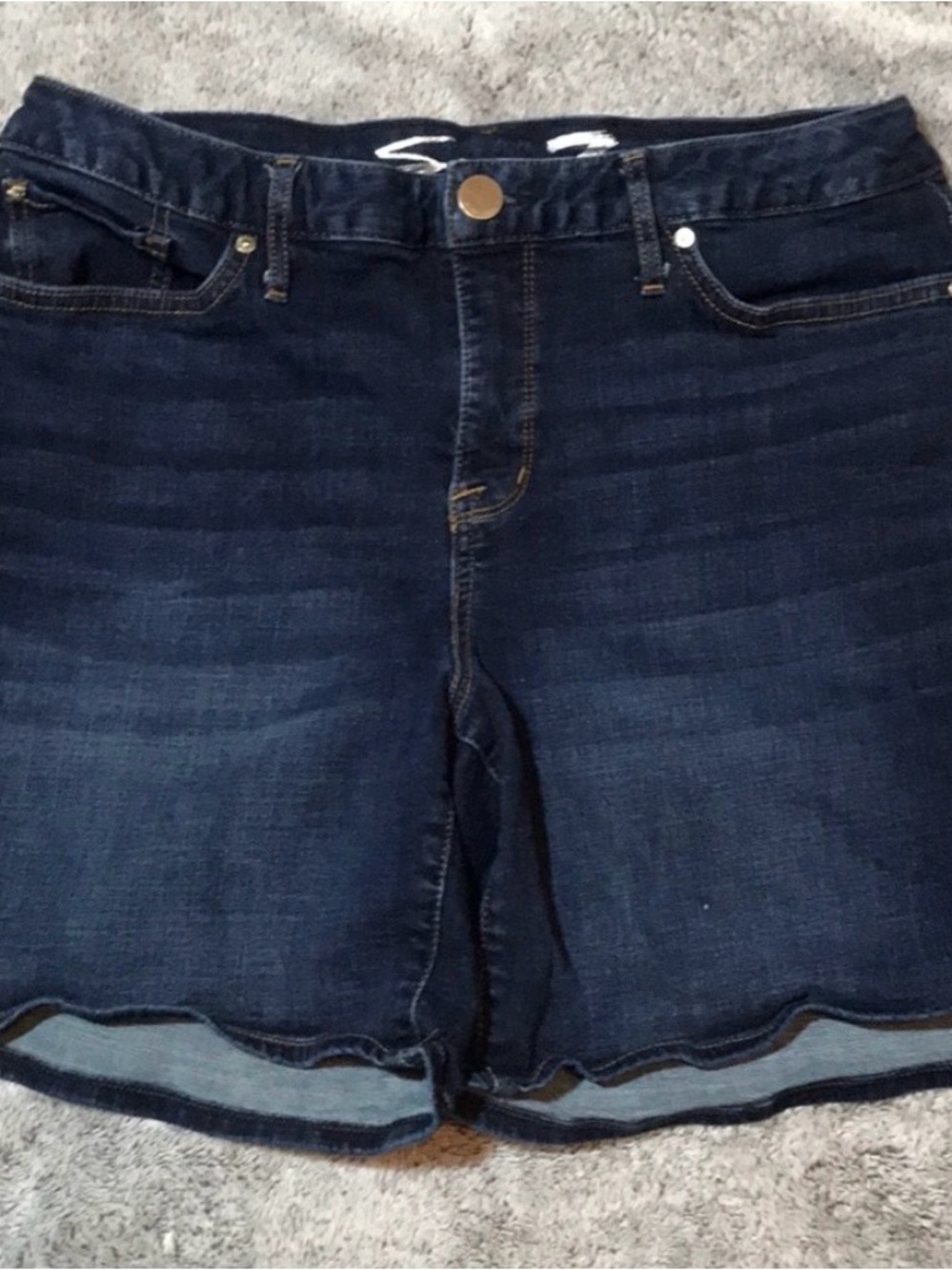 Seven7 Dark Blue High Waist Women’s Denim Shorts